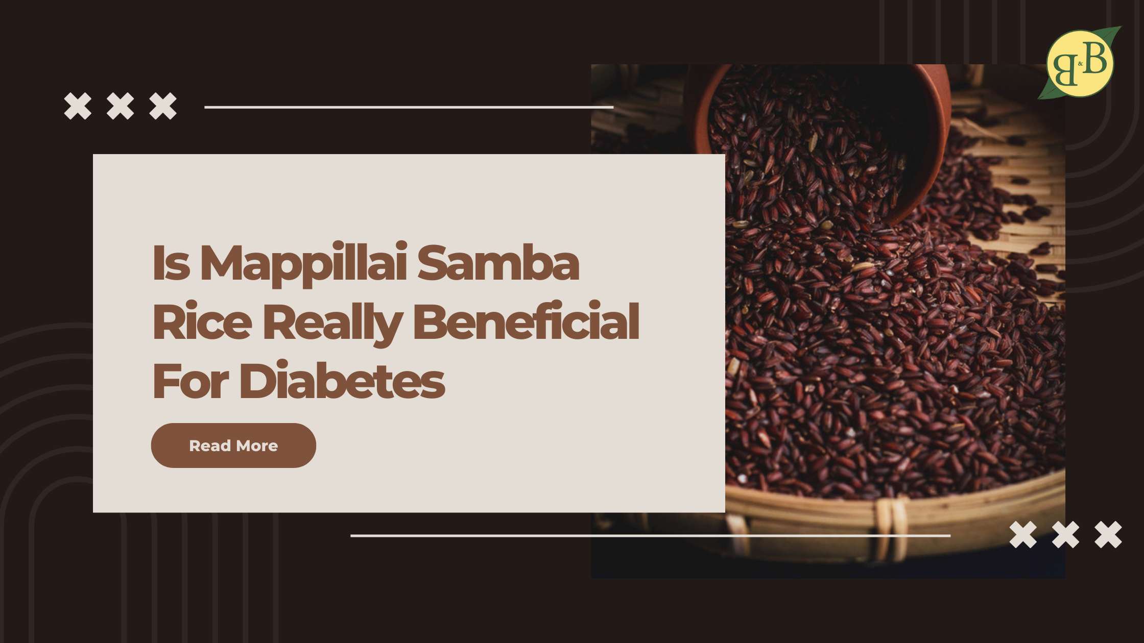 Is Mappillai Samba Rice Really Beneficial For Diabetes – B&B Organics