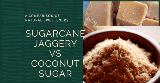 How does sugarcane jaggery compare to coconut sugar?