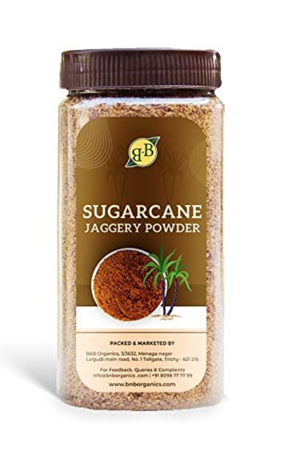 Sugarcane jaggery powder bottle