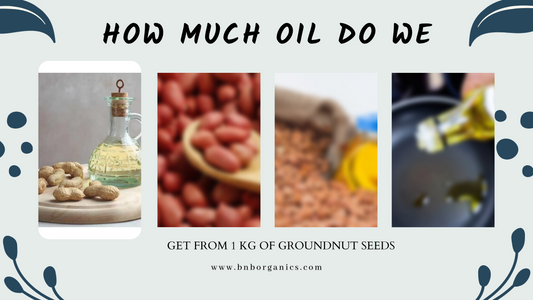 How much oil do we get from 1 kg of groundnut seeds?