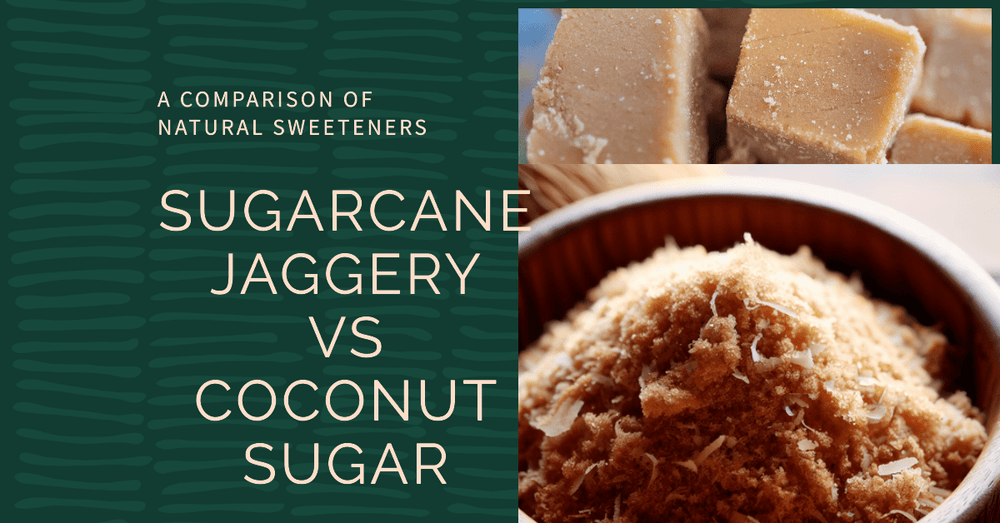 How does sugarcane jaggery compare to coconut sugar?