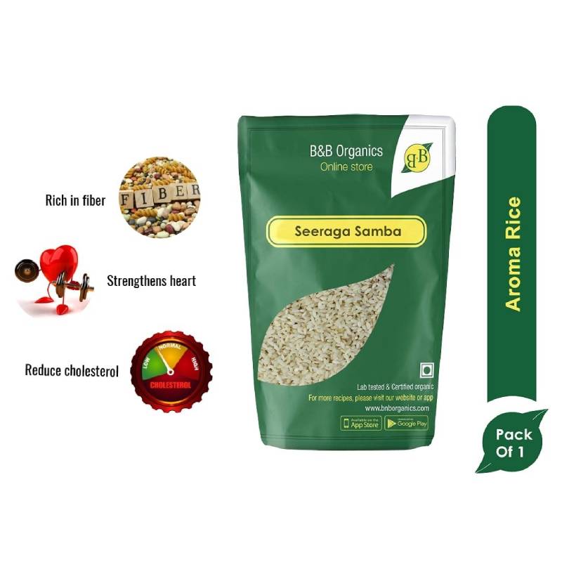 Finest Vasanai Seeraga Samba Rice at B&B Organics - Raw and Pure